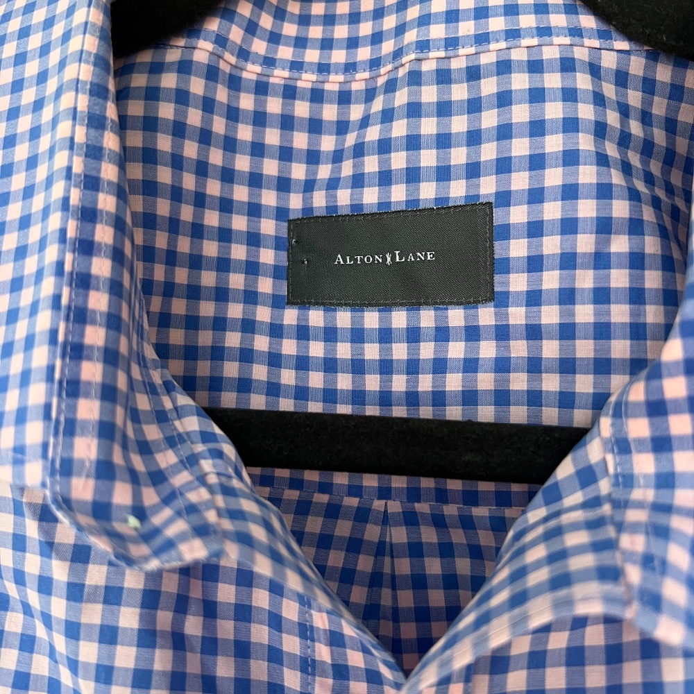 Alton Lane Men's Dress Shirt Pink Blue 3XL Dress Office Business Long Sleeve